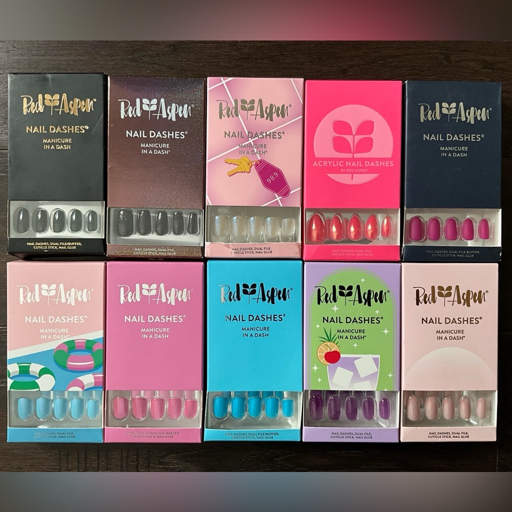 💅 LOT of 40 Red Aspen Nail Dashes • Some Acrylics & Most RETIRED • Take a Look 👀 - Picture 5 of 11